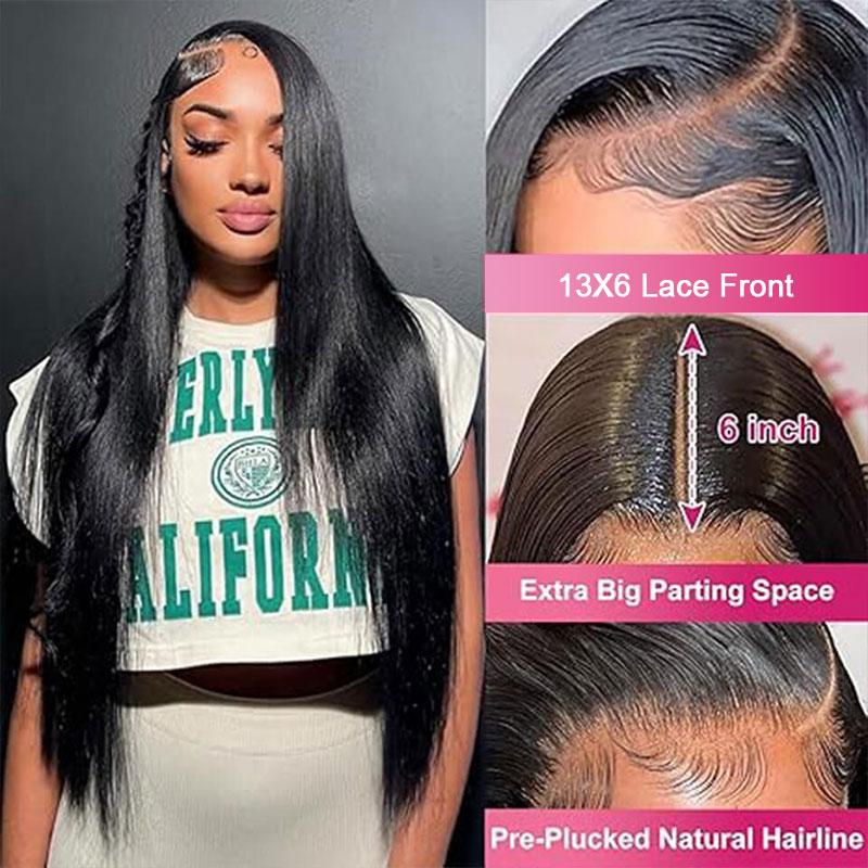 Wigs by Denisse | Silk Straight HD Lace Front Wig — Brazilian Human Hair, 180% Density