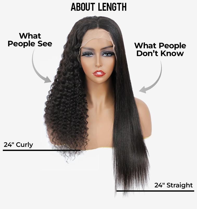 Wigs by Denisse | Silk Straight HD Lace Front Wig — Brazilian Human Hair, 180% Density